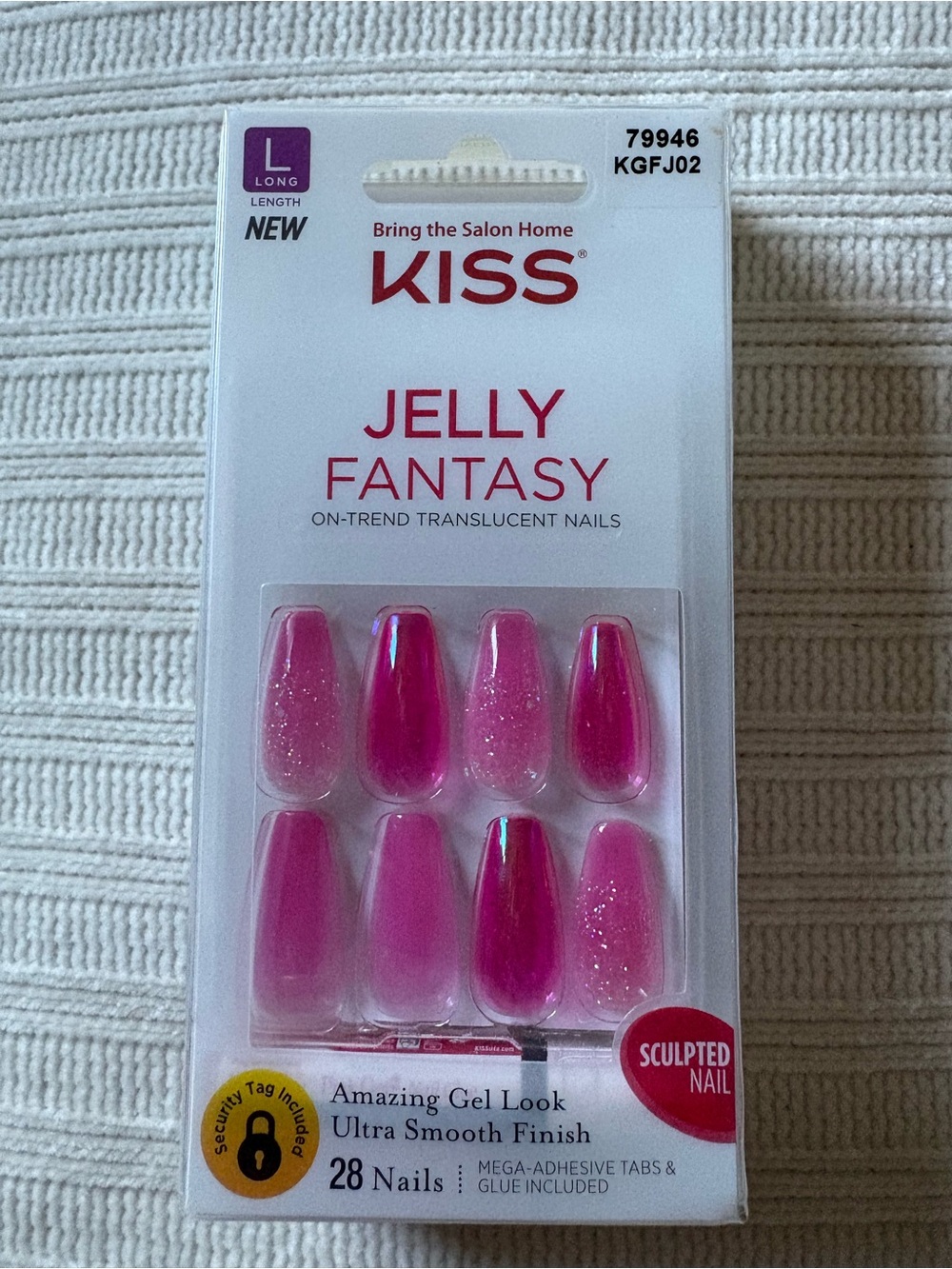 New KISS Jelly Fantasy Pink Press-On Nails - 28 Pack